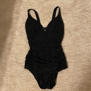 Profile Black One Piece Swimsuit with Bling